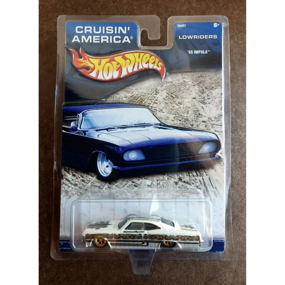 2002 Hot Wheels '65 CHEVY IMPALA White CRUSIN' AMERICA LOWRIDERS SERIES Gold 6SP